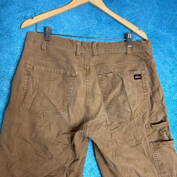 Vintage Dickies Carpenter Jorts Mens 34 Tan Y2K Utility Work Shorts 34x10 - Picture 4 of 16